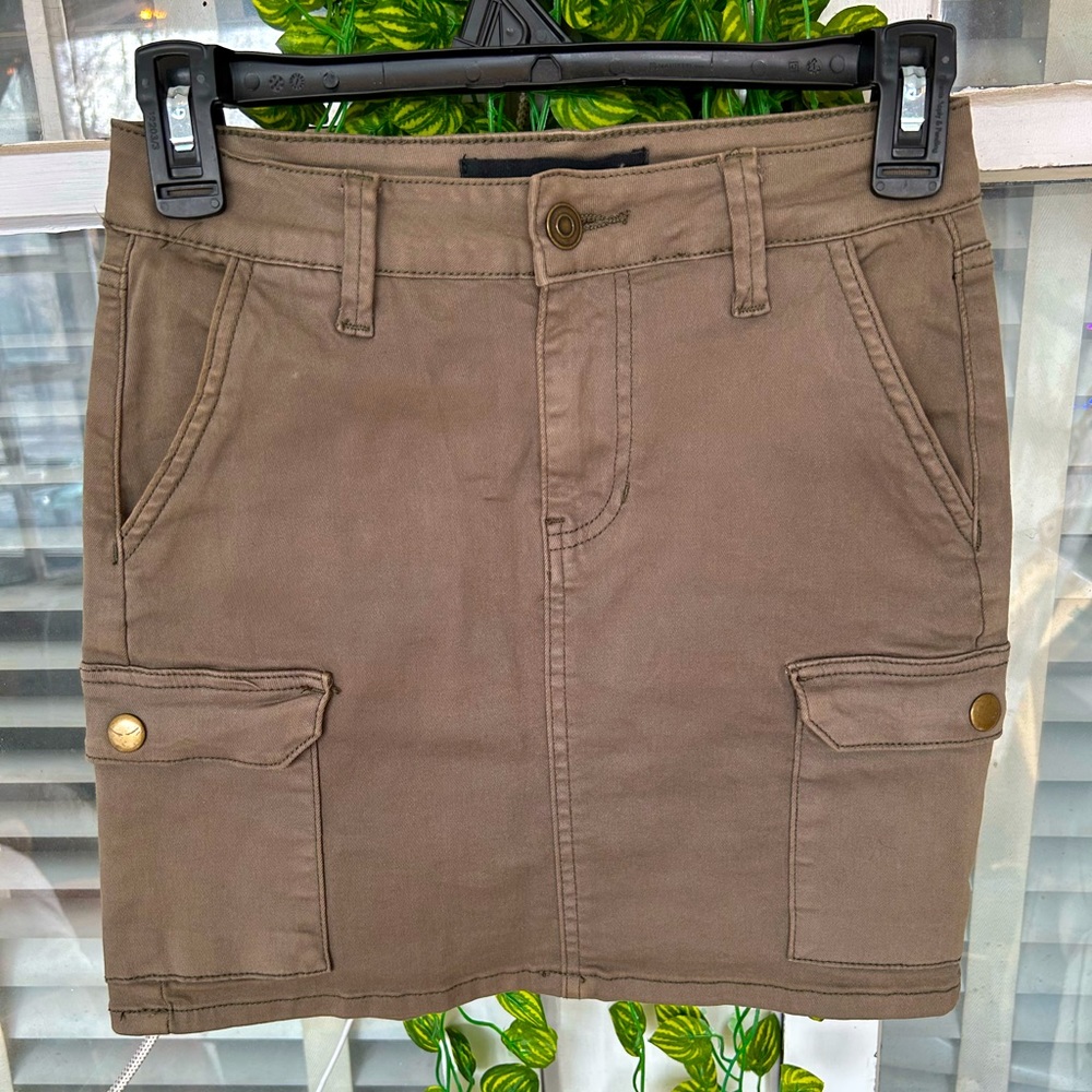 Army Green Mini Skirt